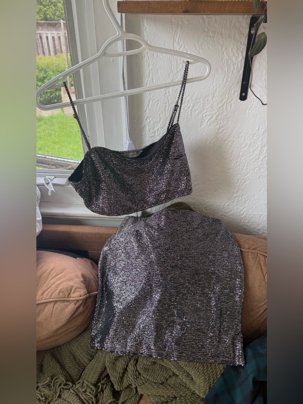 H&M two piece set - Silver sparkles